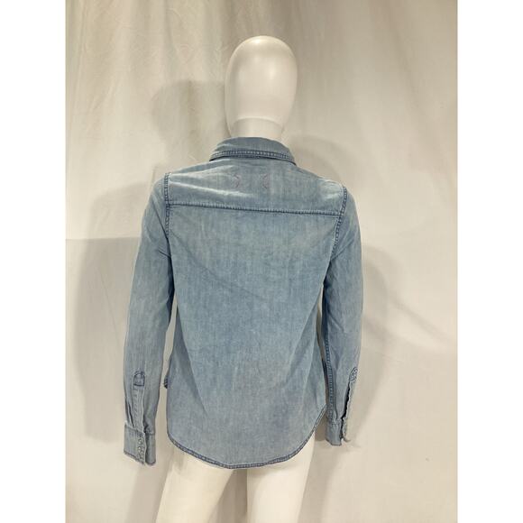 Hatch 'The Denim' Blue Maternity Shirt Size XS - Picture 3 of 5